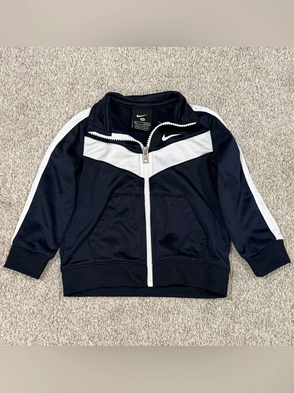 Nike Baby 18M Navy White Tracksuit Jacket & Pants Set
